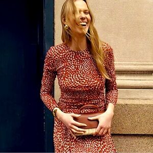 J crew mesh top- strawberry swirl